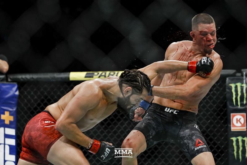 Nate Diaz gets thrashed by Jorge Masvidal.