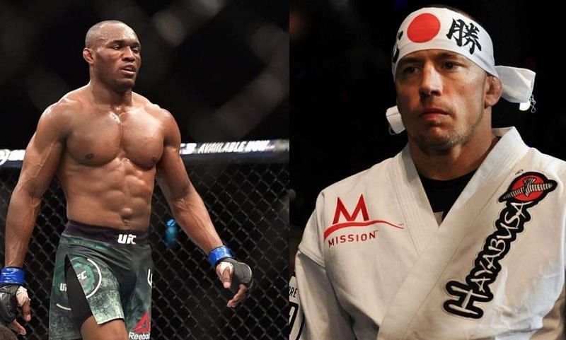 Kamaru Usman (left) and Georges St-Pierre (right)