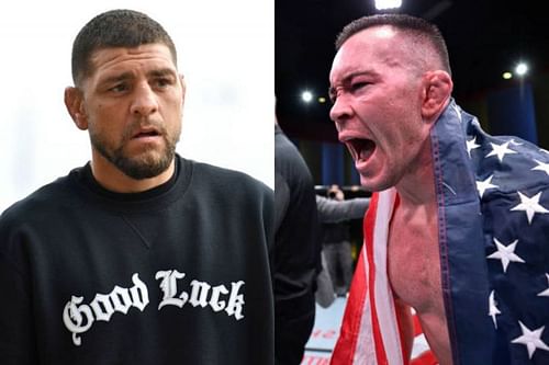 Nick Diaz (left); Colby Covington (right).