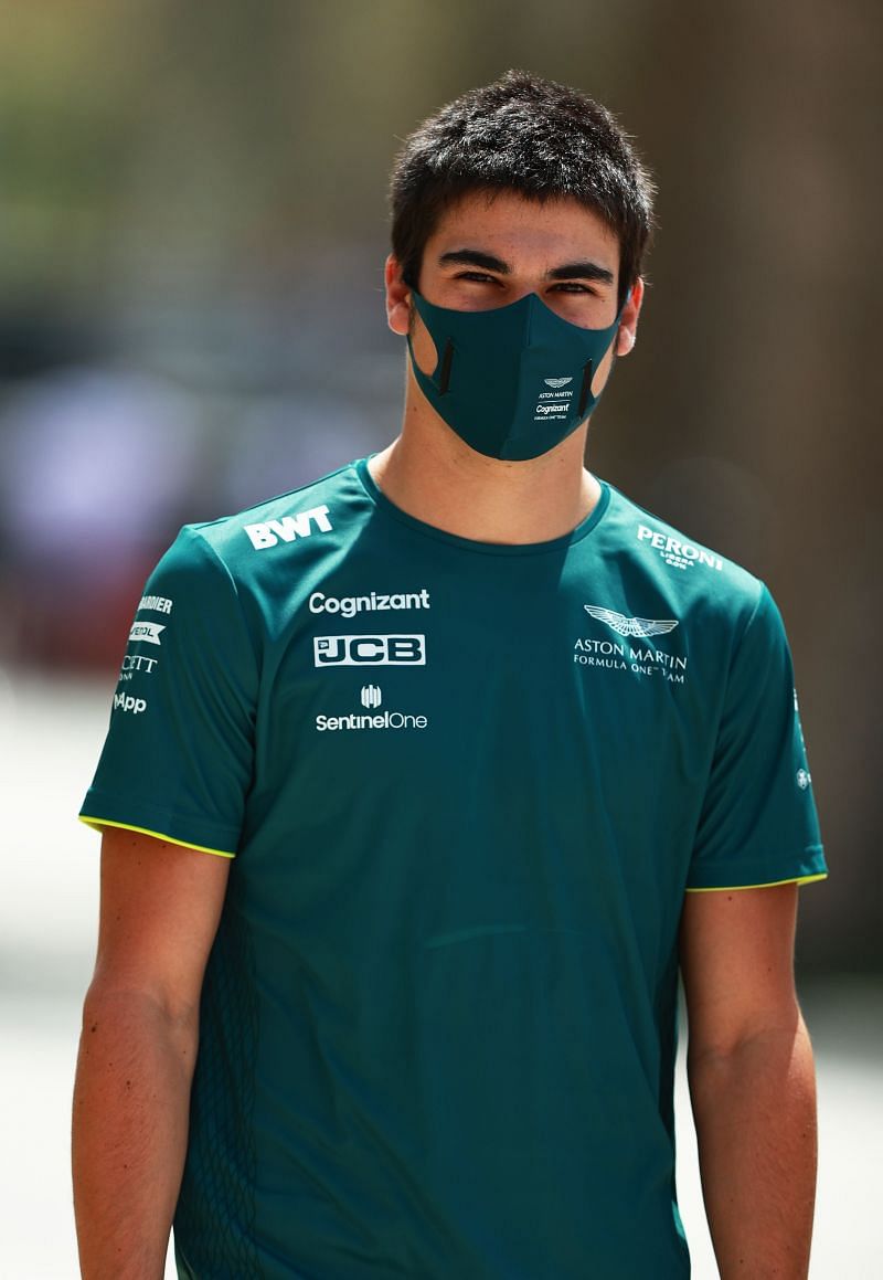 Lance Stroll of Aston Martin F1 team at the 2021 Bahrain GP weekend. Photo: Mark Thompson/Getty Images.