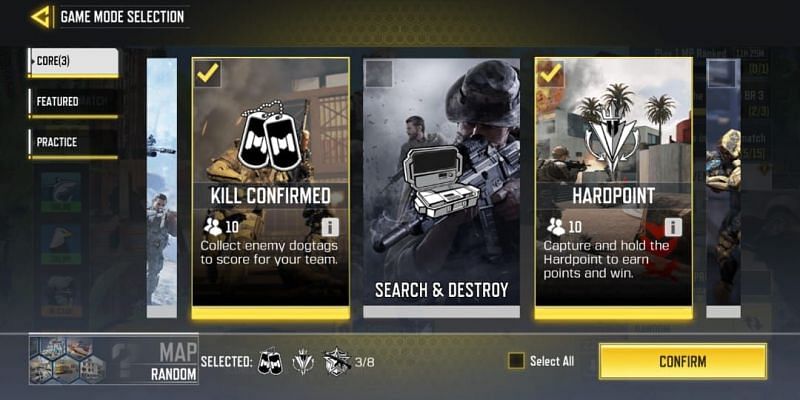 KILL CONFIRMED and HARDPOINT (Image via Activision)