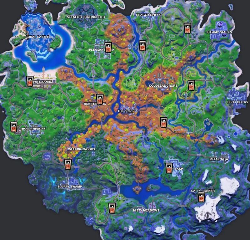 Fire Wheel Locations Fortnite How To Get The Chonkers Tire Set In Fortnite Season 6