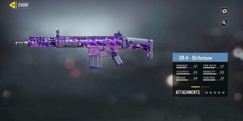 Rare &quot;DR-H - Birthstone&quot; skin is the major reward of the Carnage event (Image via Activision)
