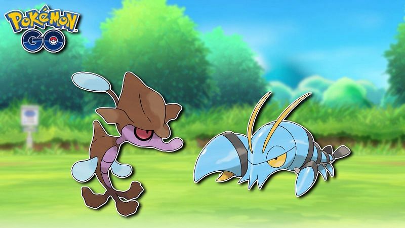 Skrelp and Clauncher in Pokemon GO (Image via Niantic)
