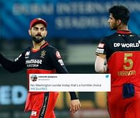 "Such a cruel captain!"- RCB fans furious as Virat Kohli drops Washington Sundar