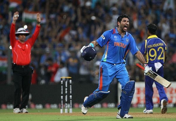 Yuvraj Singh played his part to perfection in the World Cup final (Credits: Circle of Cricket)