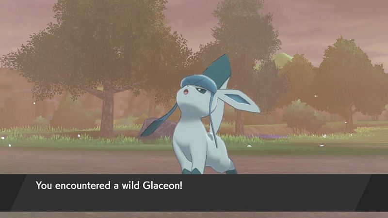 Carefully battle Glaceon to bring it to low health (or just throw a quick ball). If you can, try giving it a status effect like Paralysis or Sleep to make it easier to catch.