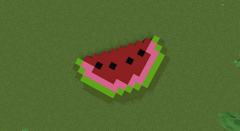 Melon pixel art (Image via planetminecraft)