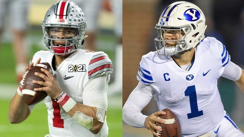 Ohio State QB Justin Fields and BYU QB Zach Wilson