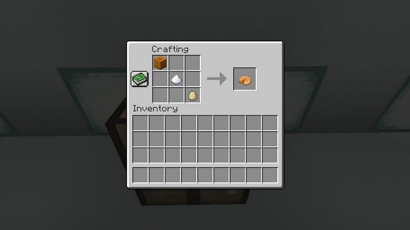 Crafting pumpkin pie (Image via Minecraft)