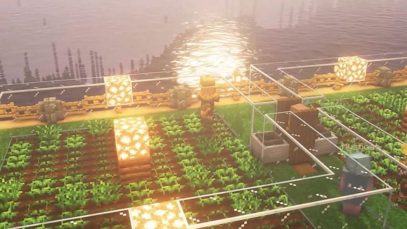 Minecraft Farmer Crop Farm (Image via YouTube/Mysticat