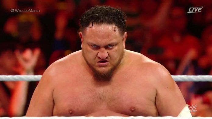 Samoa Joe in his sole WrestleMania appearance