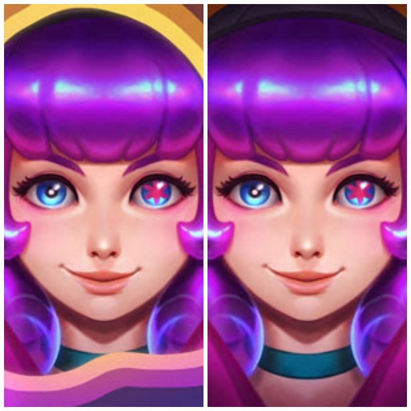 Space Groove Gwen&#039;s default icon and cromas&#039; icon (Image via Riot Games - League of Legends)
