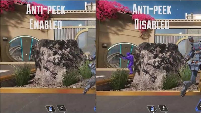 Apex Legends&#039; new anti-peek feature in action (Image via Electronic Arts)