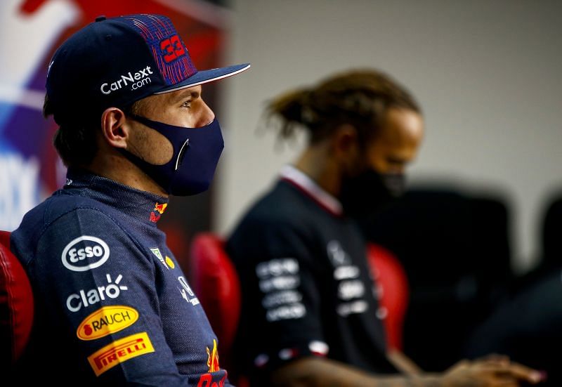 Verstappen lost out against Lewis Hamilton at the Bahrain Grand Prix. Photo: Andy Hone/Getty Images.