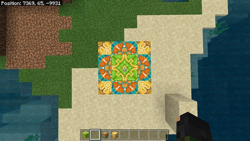 Play around with the designs to get a unique pattern. You can even combine some glazed terracotta pieces to make a nice floor piece.