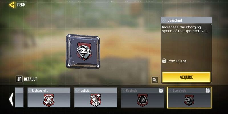 How to acquire Overclock perk in COD Mobile (Image via Activision)