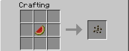 How to craft a melon seed (Image via Minecraft)