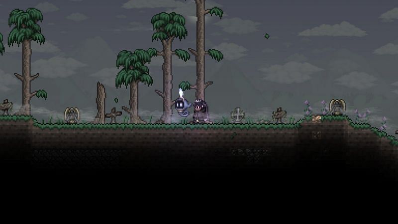The Graveyard Biome is a player made biome and can be created by having at least seven (six on mobile) Tombstones of any type near the player.
