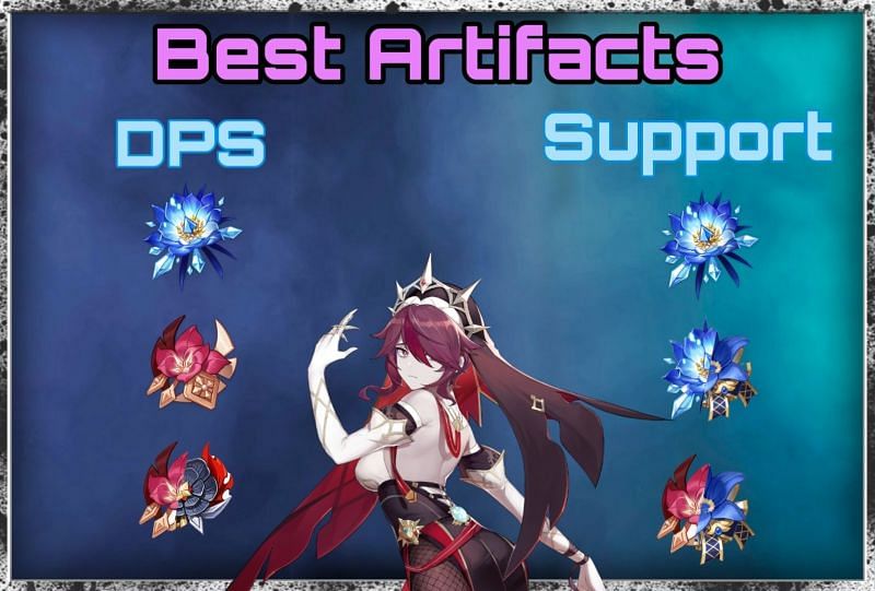 Best artifacts for support Rosaria in Genshin Impact (Image via Nable, HoYoLab)