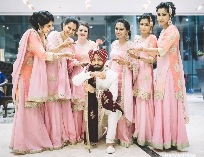 Mandeep Singh&#039;s family female members at his wedding