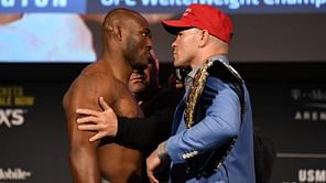 Colby Covington reacts to Kamaru Usman's KO win against Jorge Masvidal at UFC 261