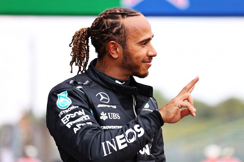 Hamilton secured pole for the Imola Grand Prix. Photo: Bryn Lennon/Getty Images.