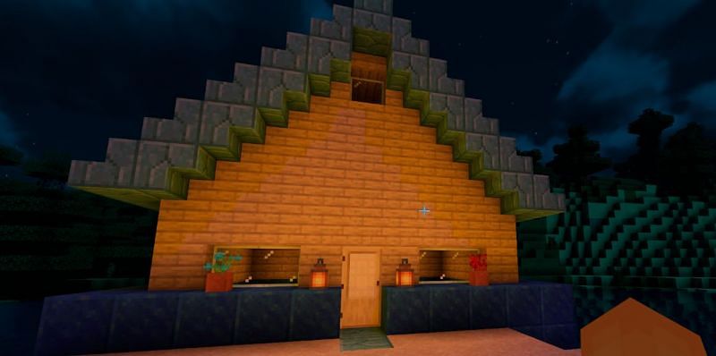 Blocks of Lapis Lazuli as Home Foundation (Image via Minecraft)