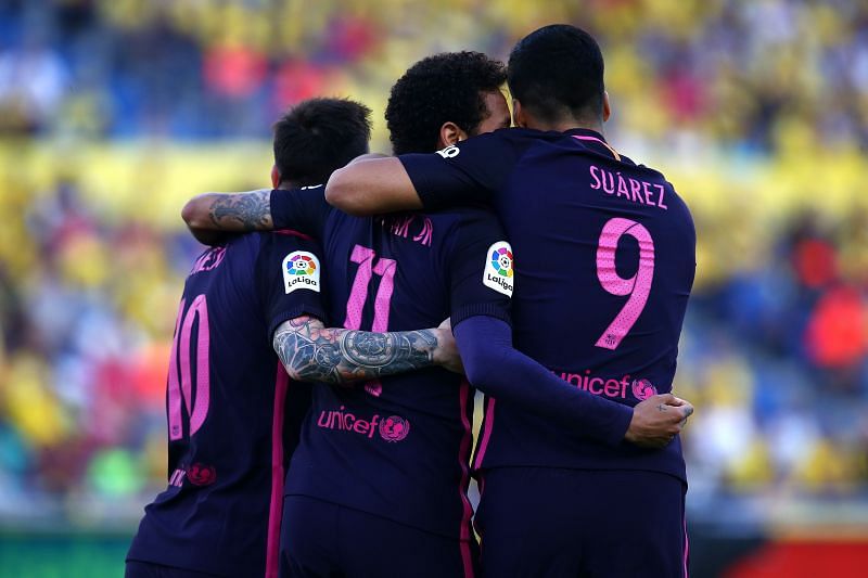 Lionel Messi, Neymar and Luis Suarez were a fearsome trio