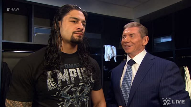 Roman Reigns with Vince McMahon