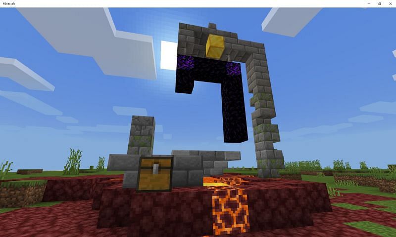 A ruined portal, anyone? (Image via Mojang)