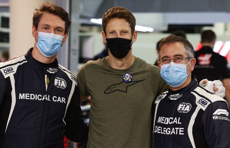 Grosjean had a near-fatal accident at the 2020 Bahrain Grand Prix. Photo: Peter Fox/Getty Images.