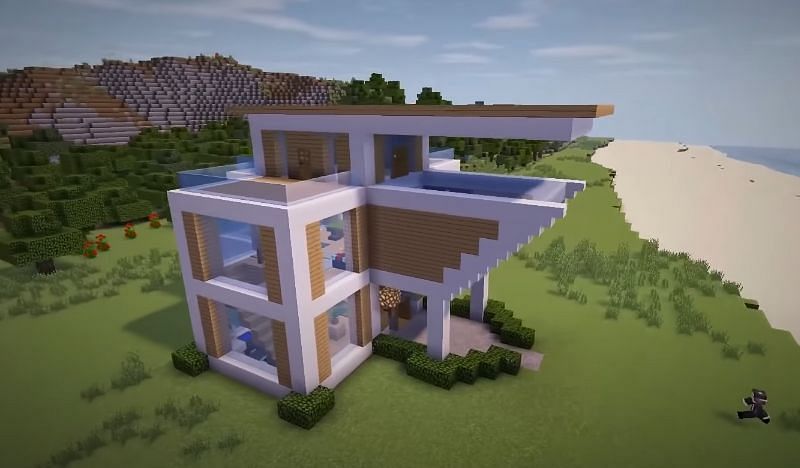 Sleek Minecraft mansion build tutorial