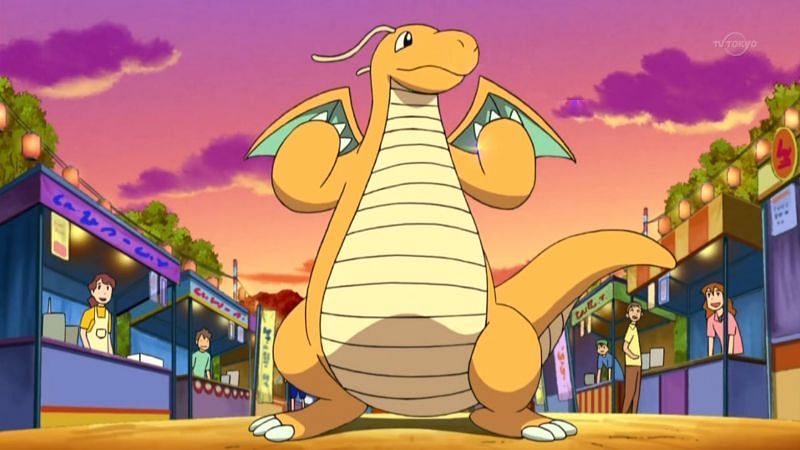 Dragonite in the anime (Image via The Pokemon Company)