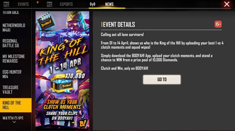 King of the Hill event