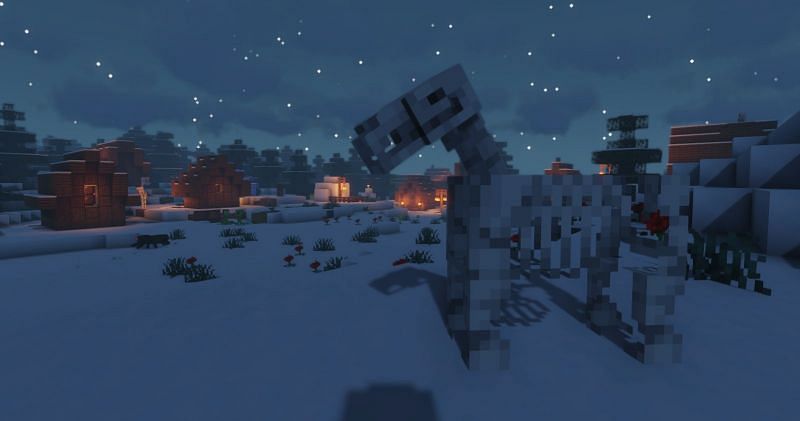 Skeletons Horses in Minecraft (Image via Mojang Studios)