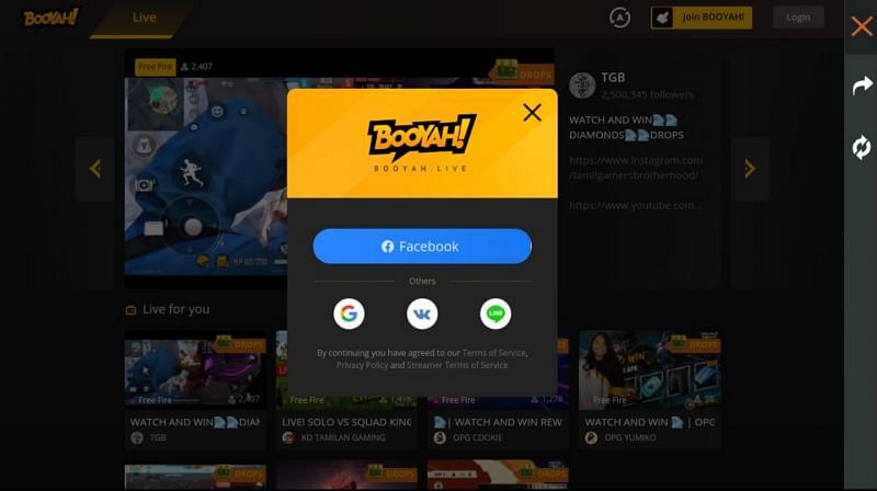 Players have to log in on Booyah!