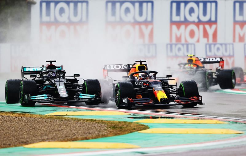 Verstappen led the Imola Grand Prix from lap 1. (Photo by Bryn Lennon/Getty Images)