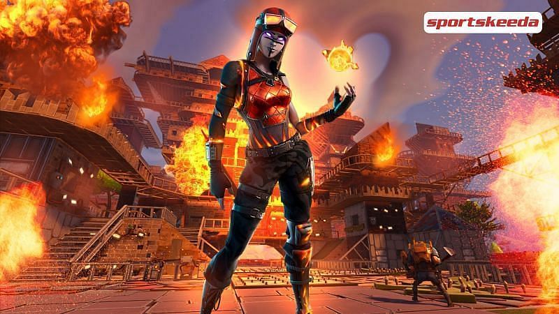 The best method of setting structures on fire for the Fortnite Week 4 challenges (Image via Sportskeeda)