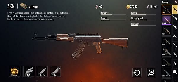 AKM assault rifle in PUBG Mobile