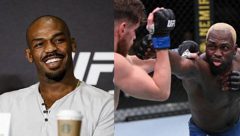 Jon Jones (left); Derek Brunson (right)