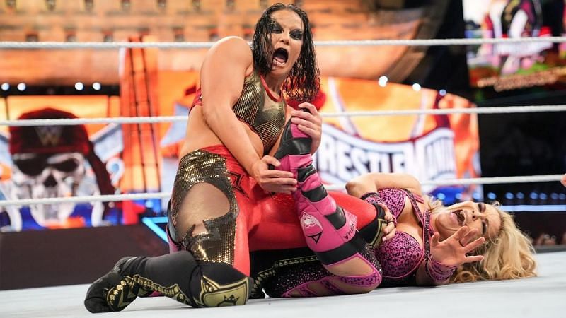 Natalya struggled during the match at WrestleMania 37