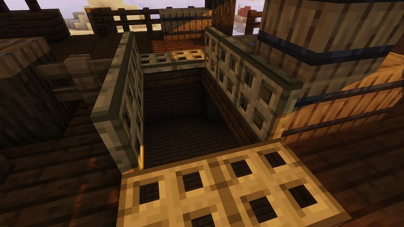 Making the below of deck in Minecraft
