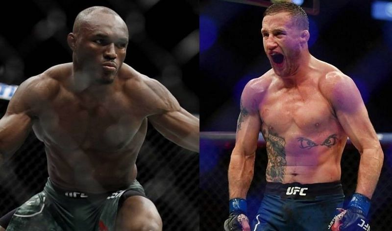 Kamaru Usman (left) and Justin Gaethje (right)