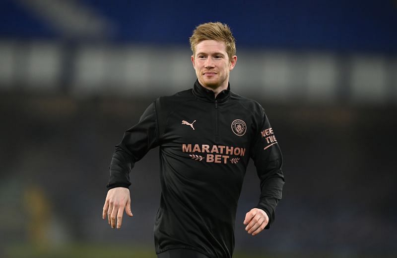 Kevin De Bruyne before a Manchester City game