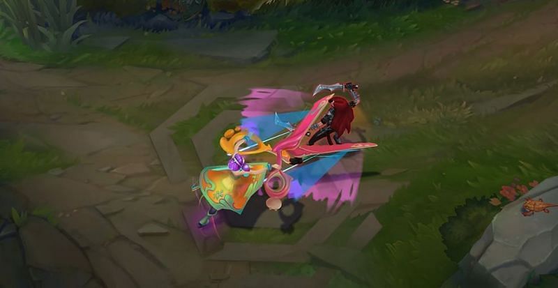 Space Groove Gwen&#039;s E - Skip &rsquo;n Slash (Image via Riot Games - League of Legends)