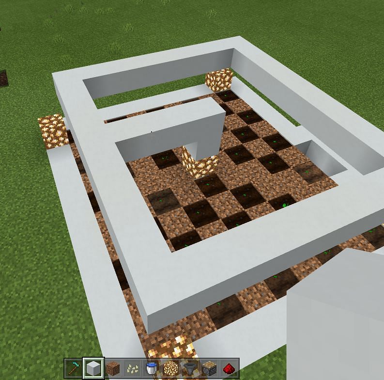 How to build pumpkin farm in Minecraft