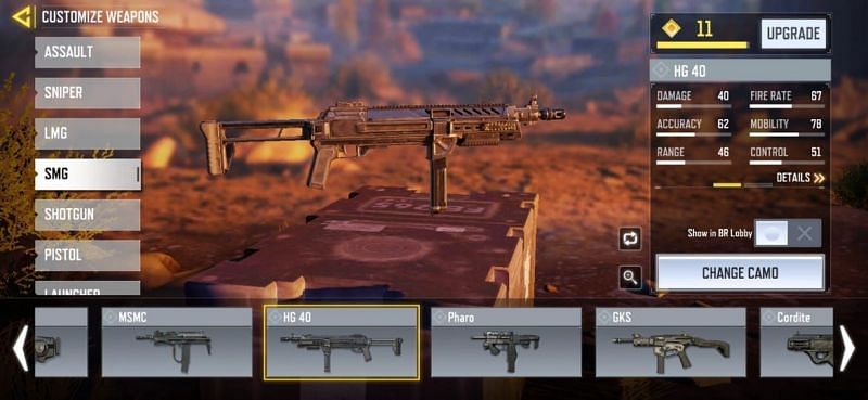 HG40 in COD Mobile