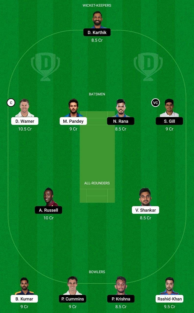 SRH vs KKR IPL 2021 Dream11 Tips