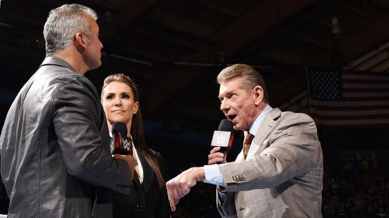 Shane McMahon, Stephanie McMahon, and Vince McMahon
